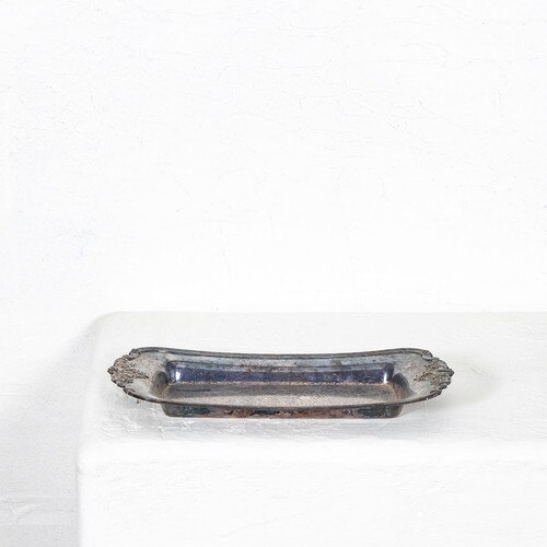 Silver Metal Serving Tray